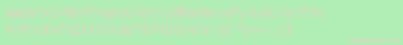 フォントSome Distant Memory – 緑の背景にピンクのフォント