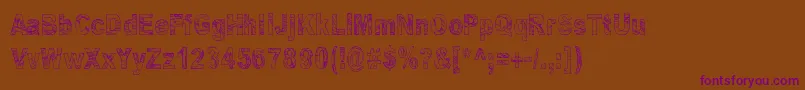 Some Distant Memory Font – Purple Fonts on Brown Background