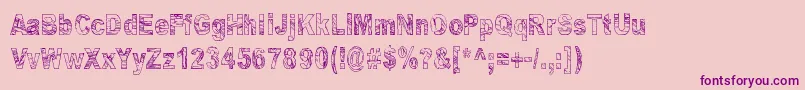 fuente Some Distant Memory – Fuentes Moradas Sobre Fondo Rosa