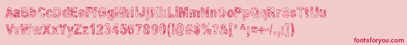 Some Distant Memory Font – Red Fonts on Pink Background