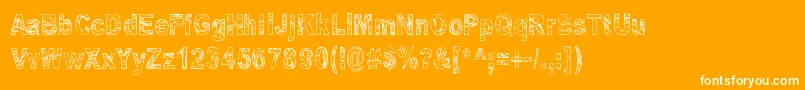 Some Distant Memory Font – White Fonts on Orange Background