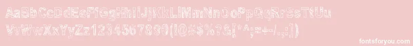 Some Distant Memory-fontti – valkoiset fontit vaaleanpunaisella taustalla