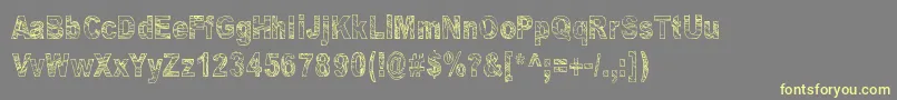 Some Distant Memory Font – Yellow Fonts on Gray Background