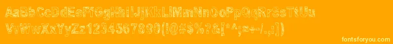 Some Distant Memory Font – Yellow Fonts on Orange Background