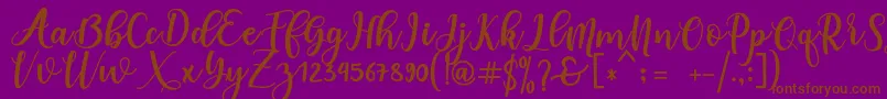 someday Font – Brown Fonts on Purple Background