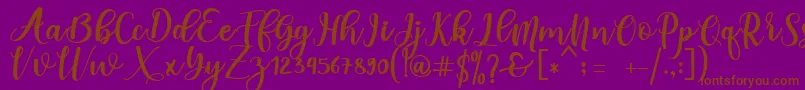 someday Font – Brown Fonts on Purple Background
