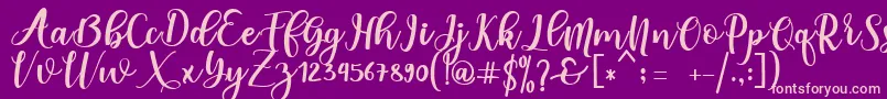 someday Font – Pink Fonts on Purple Background