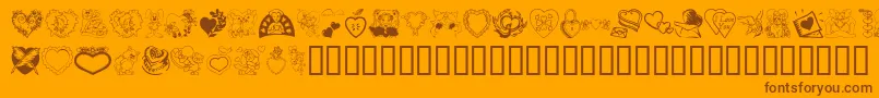 Someone Special-Schriftart – Braune Schriften auf orangefarbenem Hintergrund