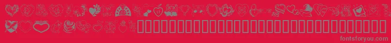 Someone Special-Schriftart – Graue Schriften auf rotem Hintergrund