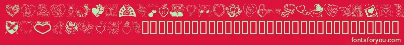 Someone Special Font – Green Fonts on Red Background