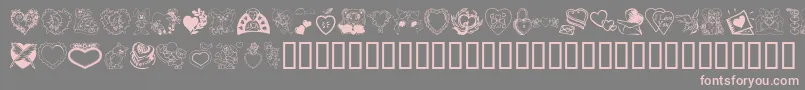 Someone Special-Schriftart – Rosa Schriften auf grauem Hintergrund