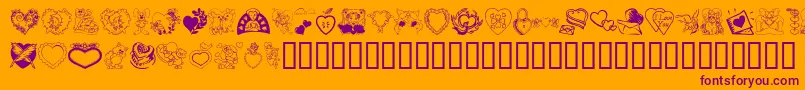 Someone Special Font – Purple Fonts on Orange Background