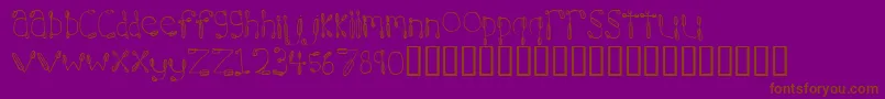 7hours Font – Brown Fonts on Purple Background