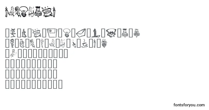 Fuente Somepics (141400) - alfabeto, números, caracteres especiales