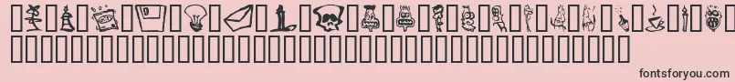フォントsomepics – ピンクの背景に黒い文字