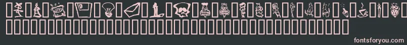 somepics Font – Pink Fonts on Black Background