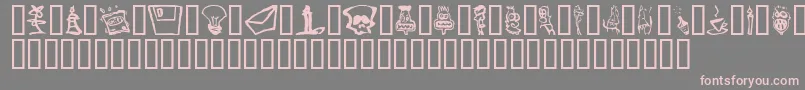 フォントsomepics – 灰色の背景にピンクのフォント