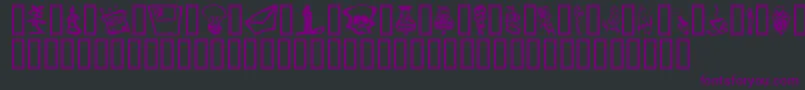 somepics Font – Purple Fonts on Black Background
