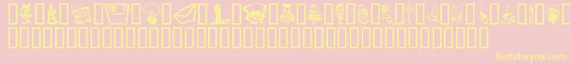 somepics Font – Yellow Fonts on Pink Background