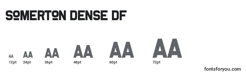 Размеры шрифта Somerton Dense df