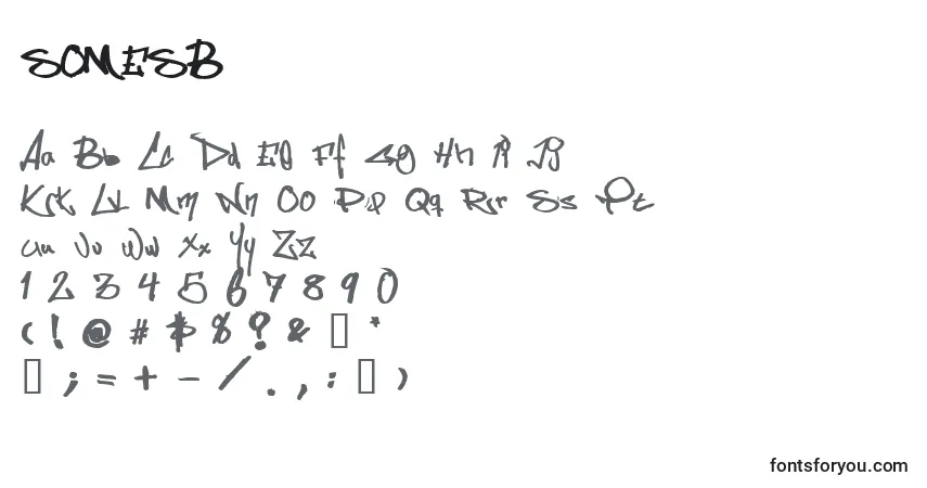 Шрифт SOMESB   (141402) – алфавит, цифры, специальные символы