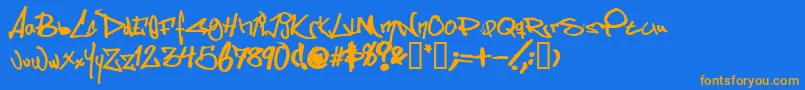 SOMESB   Font – Orange Fonts on Blue Background