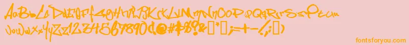 SOMESB   Font – Orange Fonts on Pink Background