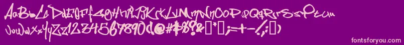 SOMESB   Font – Pink Fonts on Purple Background