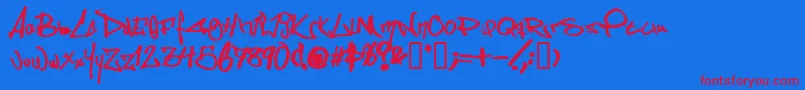 SOMESB   Font – Red Fonts on Blue Background