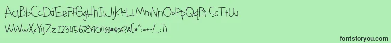 something blue bold Font – Black Fonts on Green Background