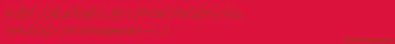Weitere Informationen zur something blue bold-Schriftart something blue bold-Schriftart – Braune Schriften auf rotem Hintergrund
