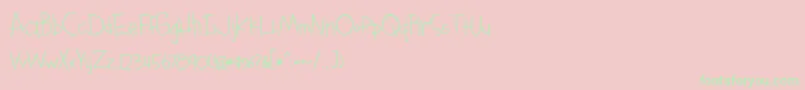 something blue bold Font – Green Fonts on Pink Background