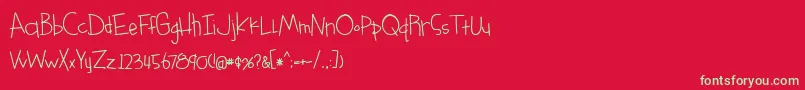 something blue bold Font – Green Fonts on Red Background