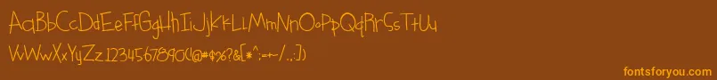 Шрифт something blue bold – оранжевые шрифты на коричневом фоне