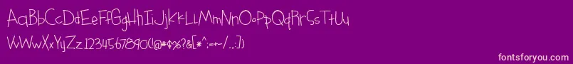 something blue bold Font – Pink Fonts on Purple Background