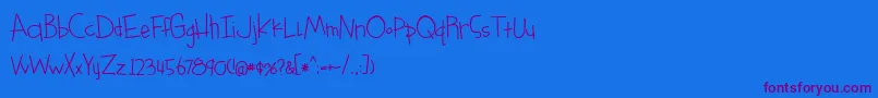 something blue bold Font – Purple Fonts on Blue Background