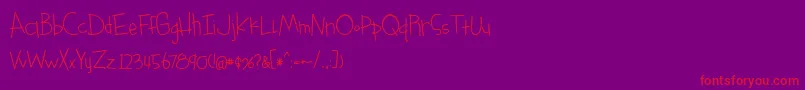 something blue bold Font – Red Fonts on Purple Background
