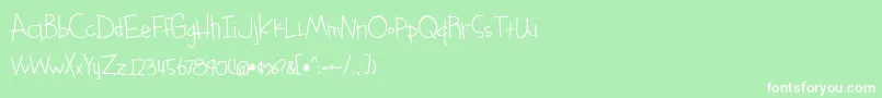 something blue bold Font – White Fonts on Green Background