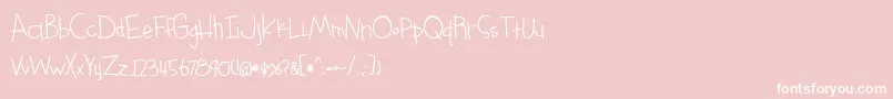 something blue bold Font – White Fonts on Pink Background
