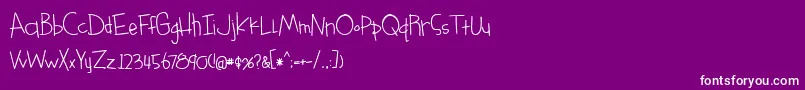 something blue bold Font – White Fonts on Purple Background