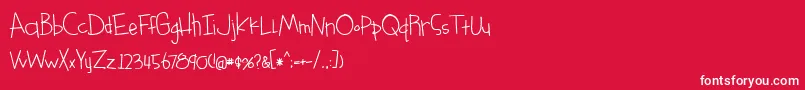 something blue bold Font – White Fonts on Red Background