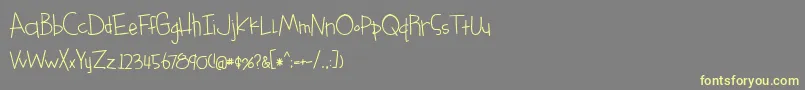 something blue bold Font – Yellow Fonts on Gray Background