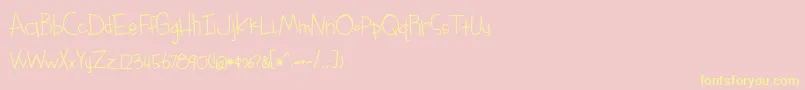 something blue bold Font – Yellow Fonts on Pink Background