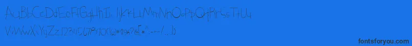 something blue light-Schriftart – Schwarze Schriften auf blauem Hintergrund