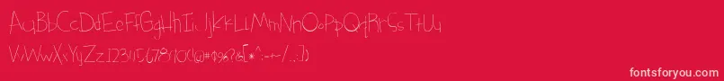 something blue light Font – Pink Fonts on Red Background