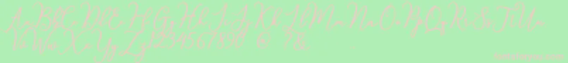 something Font – Pink Fonts on Green Background