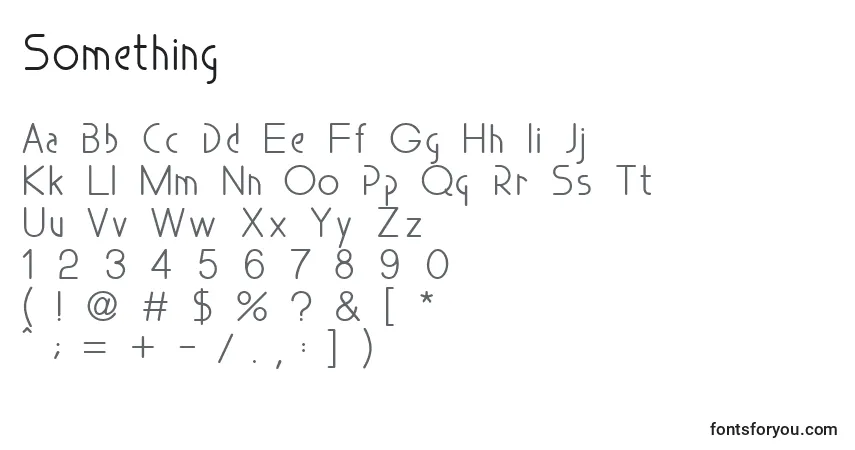 Schriftart Something (141408) – Alphabet, Zahlen, spezielle Symbole