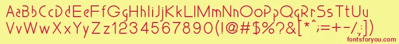 Something Font – Red Fonts on Yellow Background