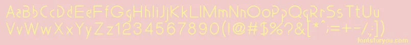 Something Font – Yellow Fonts on Pink Background