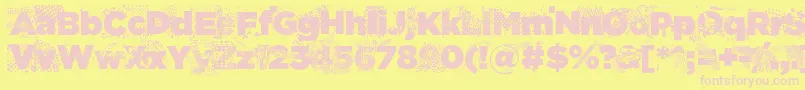 somethingathomeme Font – Pink Fonts on Yellow Background